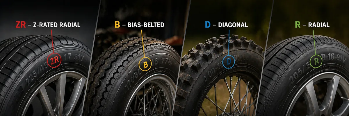 Co oznaczają litery opon R, B, D, ZR?